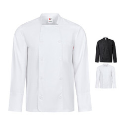 Velilla 36123 - Langärmelige Kochjacke (175 g/m²), aus Baumwolle (35 %) und Polyester (65 %)