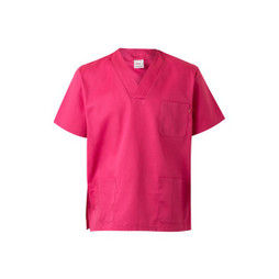 Velilla 36132 - Twill tunic (190g/m²) with short sleeves, in polyester (65%) and cotton (35%)