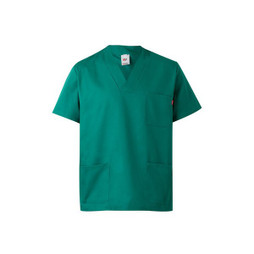 Velilla 36132 - Twill tunic (190g/m²) with short sleeves, in polyester (65%) and cotton (35%)