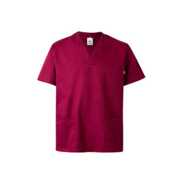 Velilla 36132 - Twill tunic (190g/m²) with short sleeves, in polyester (65%) and cotton (35%)