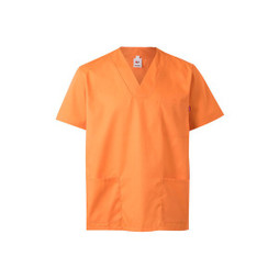 Velilla 36132 - Twill tunic (190g/m²) with short sleeves, in polyester (65%) and cotton (35%)