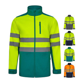 Velilla 36145 - Two-tone soft shell jacket (280g/m²), with fleece lining and TPU membrane, in polyester (96%) and elastane (4%)