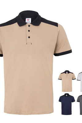 Velilla 36148 - Two-tone stretch piqué polo shirt (200g/m²) with short sleeves, in polyester (96%) and elastane (4%)