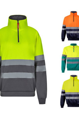 Velilla 36149 - Tweekleurig sweatshirt (300g/m²) van polyester fleece (100%)