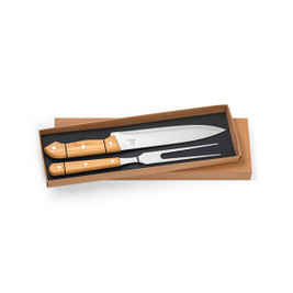 hi!dea 54139 - Tweedelige barbecueset van roestvrij staal en bamboe