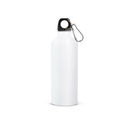 hi!dea 54623 - Recycled aluminium bottle with carabiner 530 mL