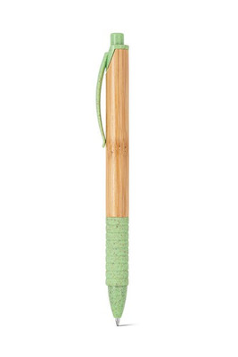 Bamboo ball pen with non-slip clip - Egotier 81013