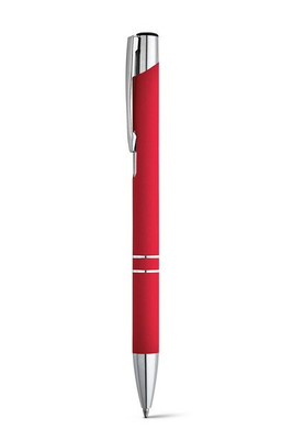 Soft touch aluminium ball pen - Egotier 81141