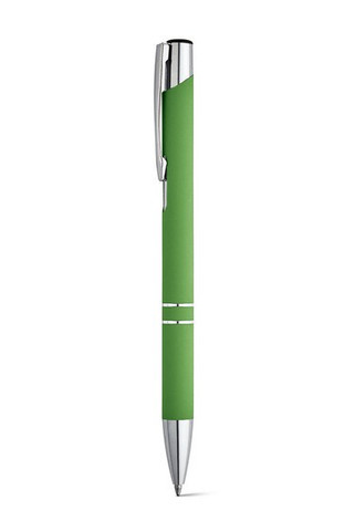Soft touch aluminium ball pen - Egotier 81141