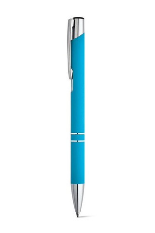 Soft touch aluminium ball pen - Egotier 81141