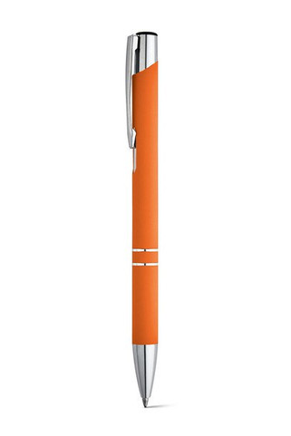Soft touch aluminium ball pen - Egotier 81141