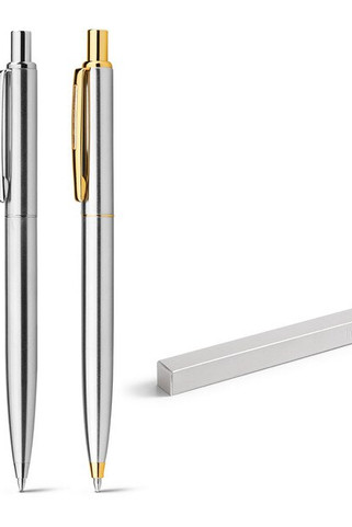 Balpen van roestvrij staal met glanzend lichaam en clip - Egotier 81170