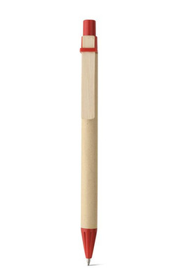 Kraft paper ball pen with wooden clip - Egotier 91292