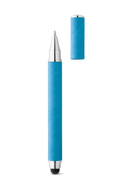 Ball pen in paper kraft and ABS with touch tip - Egotier 91621