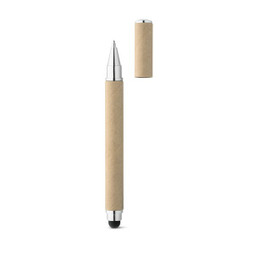 hi!dea 91621 - Kugelschreiber aus Kraftpapier und ABS mit Touchpen-Spitze