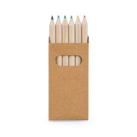 Pencil box with 6 coloured pencils - Egotier 91750