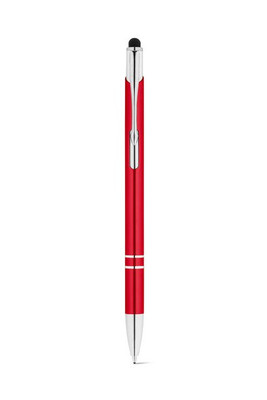 Aluminium ball pen with touch tip and clip - Egotier 91849