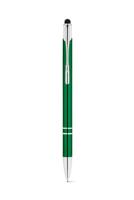 Aluminium ball pen with touch tip and clip - Egotier 91849