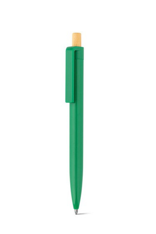 Recycled ABS (100% rABS) ballpoint pen with bamboo button - Egotier 91945