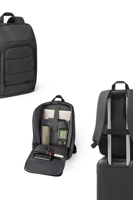 600D recycled polyester high-density water-resistant notebook backpack 16" - Egotier 92193