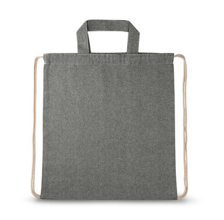 Drawstring bag with recycled cotton (70%) and polyester (30% rPET) (140 g/m²) - Egotier 92936
