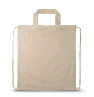 Drawstring bag with recycled cotton (70%) and polyester (30% rPET) (140 g/m²) - Egotier 92936