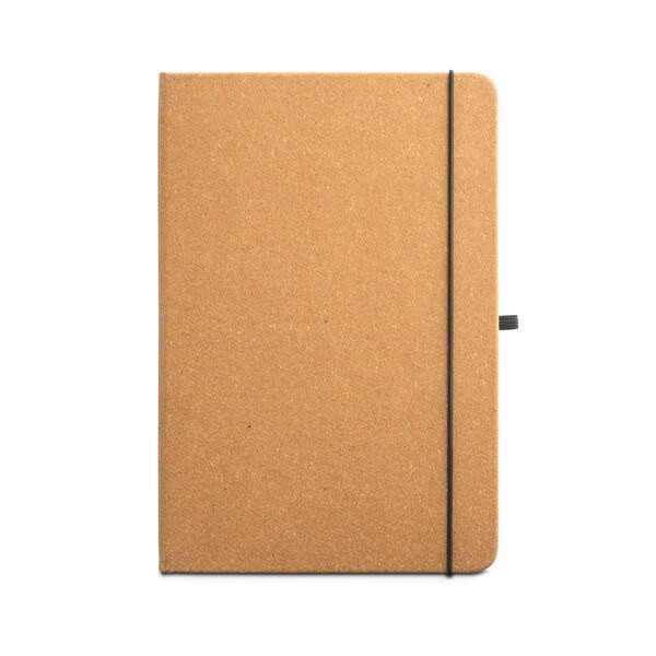 Blocco note A5 con copertina rigida in pelle (70% riciclata) con pagine a righe - Egotier 93087