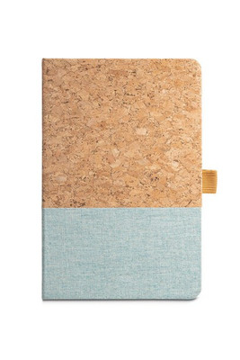 A5 notebook in cork and linen with lined sheets - Egotier 93277