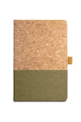 A5 notebook in cork and linen with lined sheets - Egotier 93277