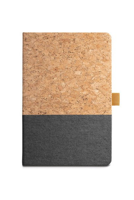 A5 notebook in cork and linen with lined sheets - Egotier 93277