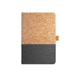 hi!dea 93277 - Bloc-notes A5 en liège et lin avec pages lignées