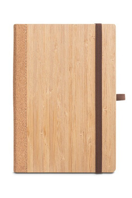 A5-Notizbuch aus Bambus- und Korkblättern mit linierten Blättern - Egotier 93281