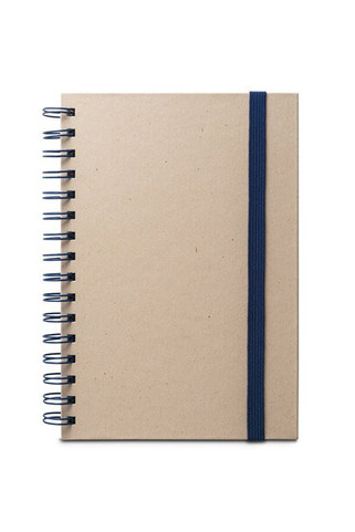 A5 notebook with rings, hard cover, made of sugar cane paper (80% sugar cane) with plain pages - Egotier 93287