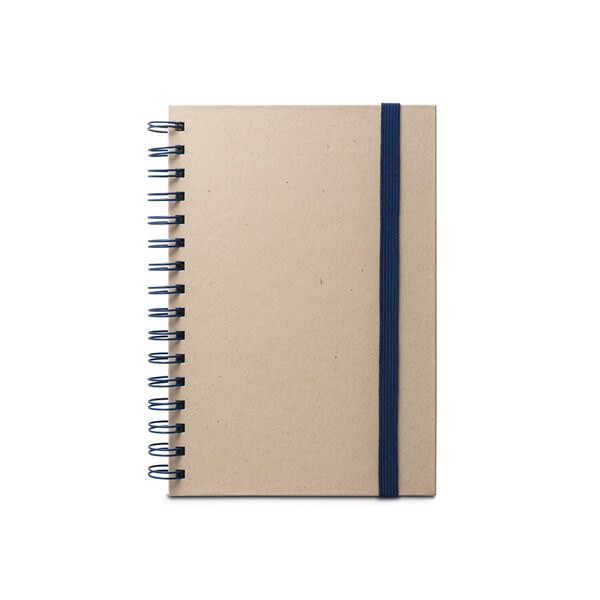 A5 notebook with rings, hard cover, made of sugar cane paper (80% sugar cane) with plain pages - Egotier 93287