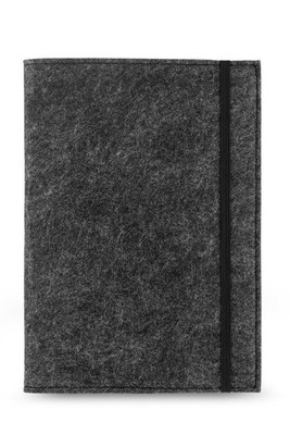 A5 notepad with recycled felt cover (100% rPET) and lined pages in 100% recycled paper - Egotier 93636