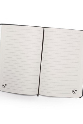 Cahier A5 à couverture rigide en PU (35% recyclé) avec pages lignées 100% recyclé - Egotier 93637