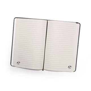 A5 hardcover notebook in PU (35% recycled) with lined pages 100% recycled - Egotier 93637