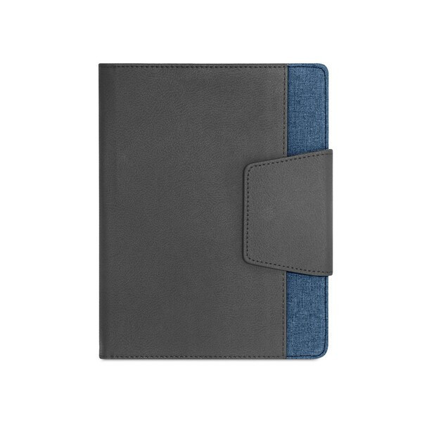 A5 notitieblok in PU en polyester met effen pagina's - Egotier 93788