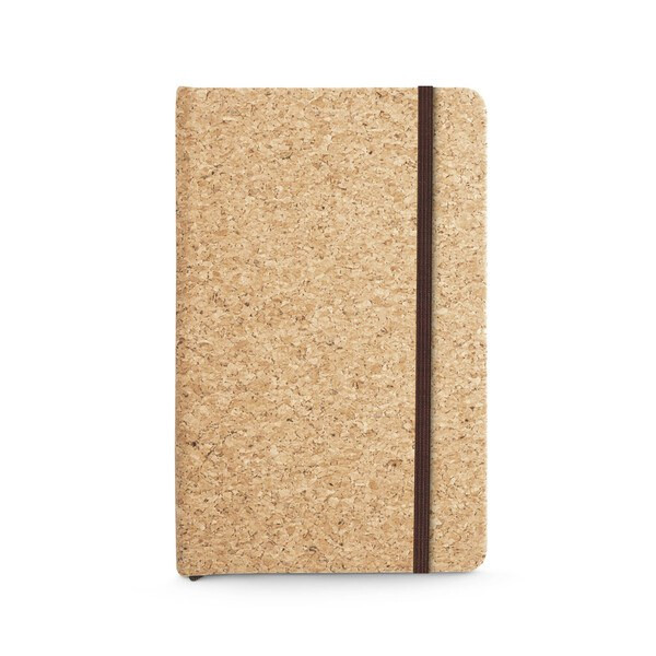 Pocket cork notebook with plain pages, in FSC™ certified material and other controlled materials - Egotier 93808