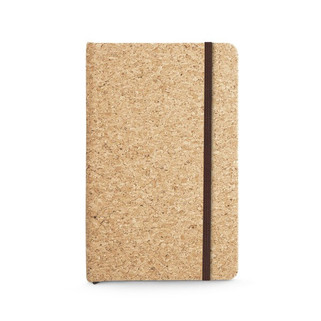 Pocket cork notebook with plain pages, in FSC™ certified material and other controlled materials - Egotier 93808
