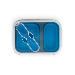 Lunch Box. Wysuwane hermetyczne pudełko wykonane z silikonu i PP (480 i 760 mL) - Egotier 93848