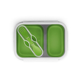 hi!dea 93848 - Lunch Box. Boîte hermétique rétractable en silicone et PP (480 et 760 mL)