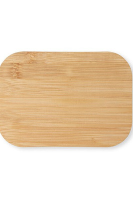Lunch Box. Stainless steel lunch box with bamboo lid - Egotier 94025