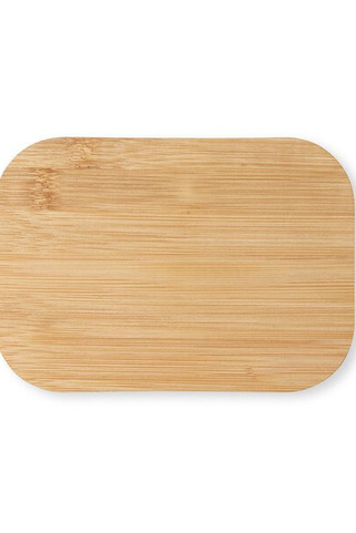 Frischhaltebox (800 mL) aus Edelstahl und Deckel aus Bambus - Egotier 94025