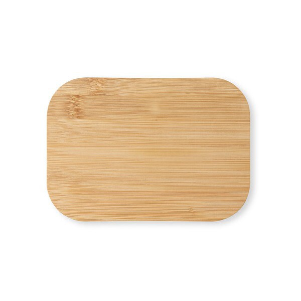 Lunch Box. Stainless steel lunch box with bamboo lid - Egotier 94025