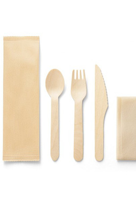 Wooden cutlery set - Egotier 94077