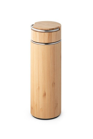 Thermos 440mL en bambou et acier inox - Egotier 94239