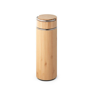 Thermos 440mL en bambou et acier inox - Egotier 94239