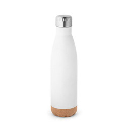 hi!dea 94240 - Borraccia termica in acciaio inox con base in sughero 560 mL