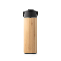 hi!dea 94257 - Thermos bottle in bamboo, stainless steel and PP 440 mL